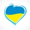 Love Ukraine emblem, greetings card