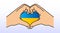 Love Ukraine flat vector illustration.