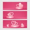 Love valentine banner background with stage, podium, hearts. Design for special days, women day, valentine day, birthday