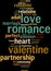 Love valentine info-text word clouds