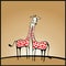 Love, Valentine\'s background with giraffe