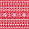 Love, Valentine`s Day knitwear vector seamless pattern -  Fair Isle style traditional knit design with hearts