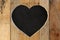 Love Valentines heart wooden frame black chalk board background