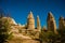 Love Valley, Gorkundere.Beautiful landscape with mountains in summer in Sunny weather. Cappadocia, Anatolia, Turkey