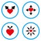 Love Variants Rounded Vector Icons