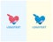 Love Whale Logo brand illustration design [vector]