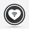 Love Wifi sign. Wi-fi symbol. Wireless Network.