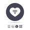 Love Wifi sign. Wi-fi symbol. Wireless Network.