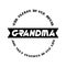 Love you Grandma badge in Black and white colors