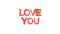 Love You sentence, made out of shiny spheres on white background. Valentine`s Day.