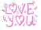 Love you - vector inscription, hand drawn lettering. Declaration of love for postcards. Valentine's Day.