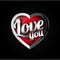 Love you vintage steel sign heart