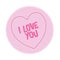 Loveheart Sweet Candy - I Love You Message vector Illustration