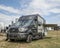 Loveland, CO, USA - August 26, 2022: Winnebago EKKO camper van, Class C coach, built on Ford AWD Transit Chassis at a busy