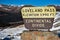 Loveland Pass Continental Divide Sign