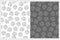 Lovely Abstract Leaves Repeatable Vector Pattern. Black, White and Gray Design.