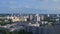 Lovely aerial top view flight drone Berlin Marzahn panel system building housing