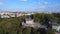 Lovely aerial top view flight drone. Bunker Berlin Mitte Flak Tower Humboldthain