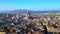 Lovely aerial top view flight drone. Santa Maria del Fiore dome Florence Italy