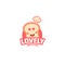 Lovely bakery logo with cute sweet bread icon mascot character wear chef hat