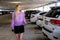 A Lovely Blonde Executive Assistant Walks To Her Car In A Covered Parking Deck After A Long Day