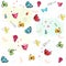 Lovely blossom spring flowers vector pattern background