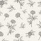 Lovely botanical seamless pattern with ginseng berries growing on stem with leaves on white background. Exotic plants