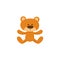 Lovely brown teddy bear toy, symbol, icon