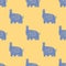 Lovely childish seamless vector pattern with elephants