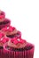 Lovely chocolate cupcakes decorated in pink