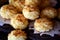 Lovely close up image of Christmas coconut cookies