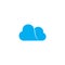 lovely cloud blue smooth decoration symbol vector