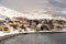 The lovely coastal town and port of Honningsvag, Norway near Nordkapp