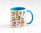 Lovely cup blue on inside and clowns print