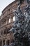 A lovely day of snow in Rome, Italy, 26th February 2018: a beautiful view of Colosseum under the snow