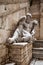 A lovely day of snow in Rome, Italy, 26th February 2018: a beautiful view of Fontana della Dea Roma under the snow