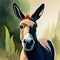 Lovely donkey illustration - ai generated image