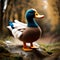 Lovely duck made out of wool - ai generated image