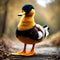 Lovely duck made out of wool - ai generated image