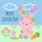 Lovely Easter Day background and card and object