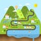 Lovely ecology concept in flat design