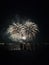 Lovely fireworks sparkling night Time beach display
