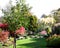 Lovely garden with trees and grasses.