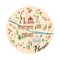 Lovely hand drawn map of Florence, Italy. Illustrated sights and cute decoration. Great for textiles, cards, tourist guides,