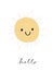 Lovely Hand Drawn Vector Illustration with Funny Smiling Sun.