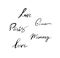 Lovely handwritted words isolated calligraphy