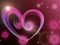 Lovely heart abstract light flash lens flare background