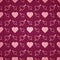 Lovely heart romantic pattern. Seamless vector background.