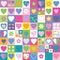 Lovely hearts and flowers collection background