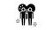 lovely hugs glyph icon animation